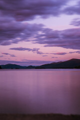 sunset over the lake