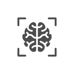 artificial intelligence silhouette vector icons isolated on white. cyber technologies icon set for web, mobile apps, ui design and print