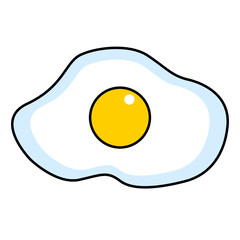 Sunny side up Egg vector icon