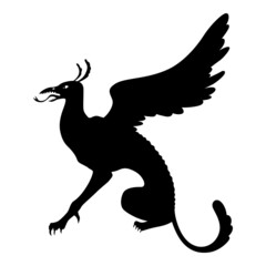 Silhouette griffon icon