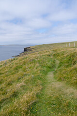 Fototapeta na wymiar A walk along the cliffs at Hoxa Head, Orkney.