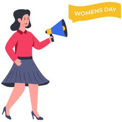 Trendy vector design of women's day announcement
