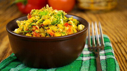 image of delicious vegetable salad  close-up