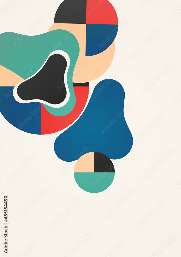 Poster abstract geometric pattern background texture for poster cover design. minimal color vector banner t
