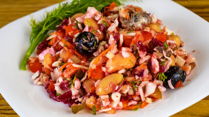 image of delicious vegetable salad  close-up