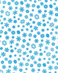 Seamless pattern with snowflakes