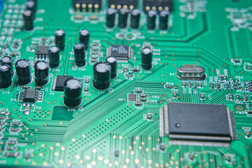 Electronic circuit board. Electronic components.