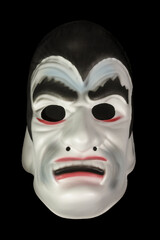 Vampire Male Mask Isolated Against Black Background
