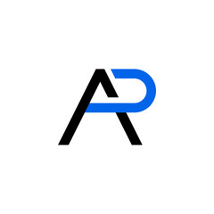 logo initials letter ap ar vector design