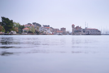 Kastel Gomilica, coast in Dalmatia, Croatia. A famous tourist destination on the Adriatic sea.