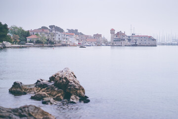 Kastel Gomilica, coast in Dalmatia, Croatia. A famous tourist destination on the Adriatic sea.