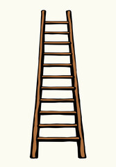 Vector drawing of high ladder