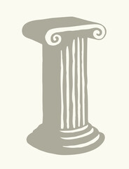Vector drawing of big pillar