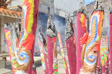 A large hio that burned in the monastery located in Pematang Siantar. 