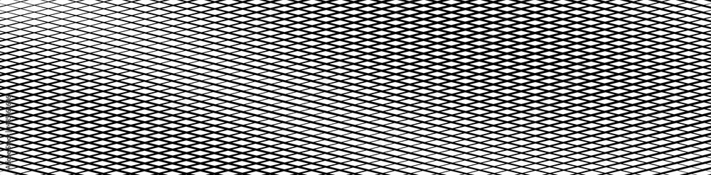 Poster Diagonal, oblique grid, mesh pattern. Lattice, grating, trellis texture. Diagonal plexus, reticulate background