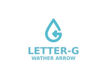 Water drop with letter G symbol logo design template.Vector