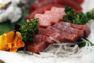 lomos de atún rojo para elaboración de sushi