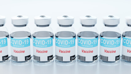 Development and creation of a coronavirus vaccine Covid-19. 3D Rendering
