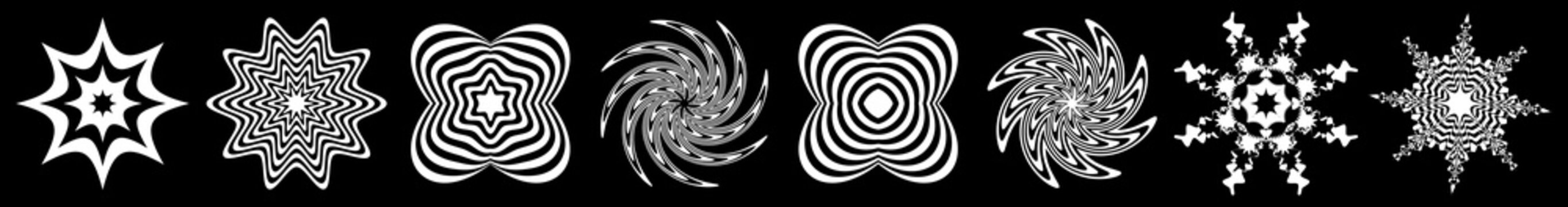 Op-art, visual art abstract geometry element