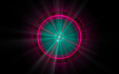 digital illustration abstract image generated fractal background image portal pattern of various geometric shapes and lines of various colors for computer graphics or web design