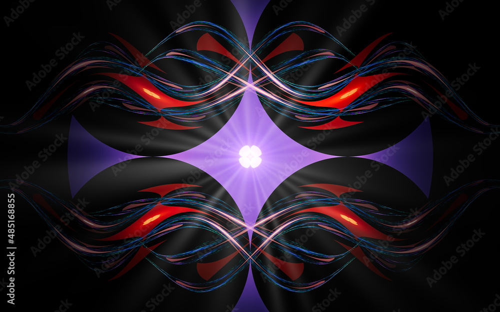 Aufkleber digital illustration abstract image generated fractal background image wallpaper pattern of various 