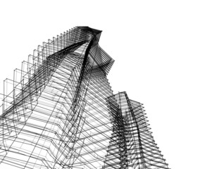 3d render of a building