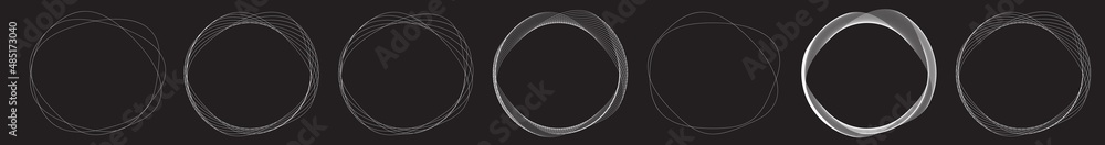Poster geometric circular abstract motif, icon, symbol. radial, radiating design element vector
