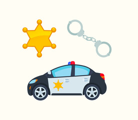 Police emoji vector illustration set. Law icon set