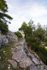 Fototapeta na wymiar Part of the abandoned Penteli marble quarry in Attika, Greece.