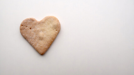 Ruddy warm cookies on a white background for valentine's day