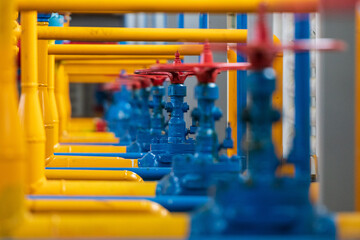 gas valves at the factory