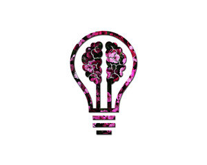 Bulb Idea light Creativity Flowers Rose Icon Logo illustration