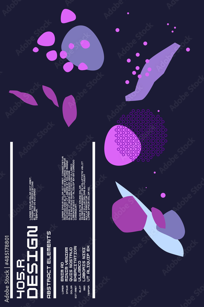 Poster a composition with abstract elements in a popular style. background for your design. poster for a bl