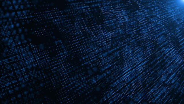 Digital Information Flow Background Hitech. Technology Background Of Computer Binary Digital  Information Flow.