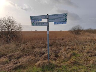 Wegweiser bei St Peter Ording