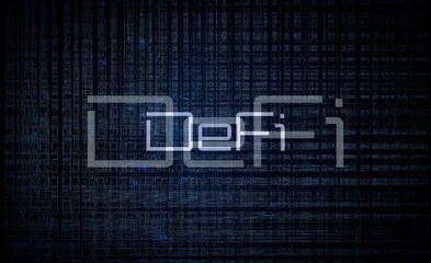 Business finance investment DeFi decentralize blockchain concept, data and number futuristic background