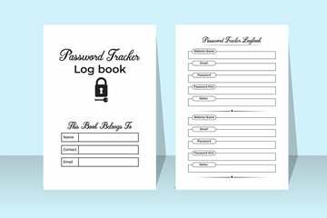 Password tracker KDP interior journal. Website security information log book. KDP interior notebook. Website information and password tracker journal. Password tracker logbook interior.