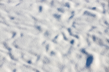 a layer of snow with unevenness