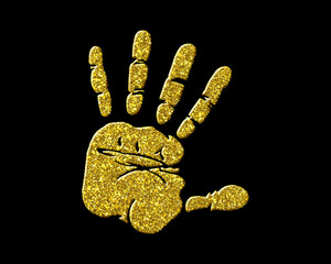 Stop Injustice symbol Golden icon Gold Glitters logo illustration