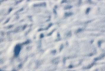 The surface of an unevenness layer of snow