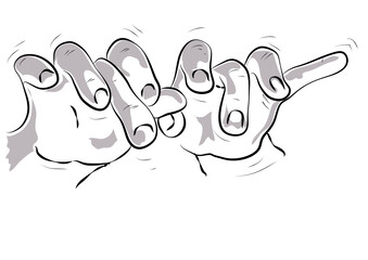  illustration of fingers working on a computer