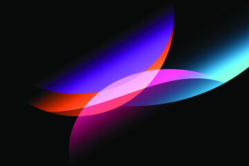 Fototapeta premium Abstract colorful neon background. Space background. Futuristic technology element. Multicolor digital background with particles.