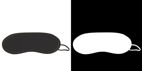 3D rendering illustration of a sleep mask