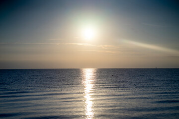 Fototapeta premium sunset and sunrise over the sea