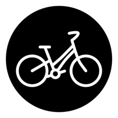 Bicycle Flat Icon Isolated On White Background