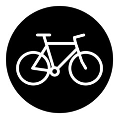 Bicycle Flat Icon Isolated On White Background
