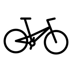 Bicycle Flat Icon Isolated On White Background