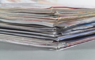 Pile of magazines