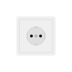 Power socket icon. Electrical outlet. Vector illustration.