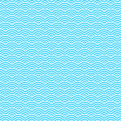 Blue wavy pattern on white background, Wavy lines on white. Illustration of the abstract wave pattern.